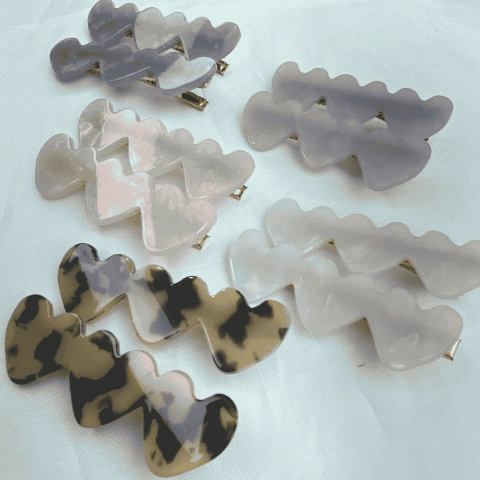 Conjunto presilha de Madrepérola Coração - Val Acessorios