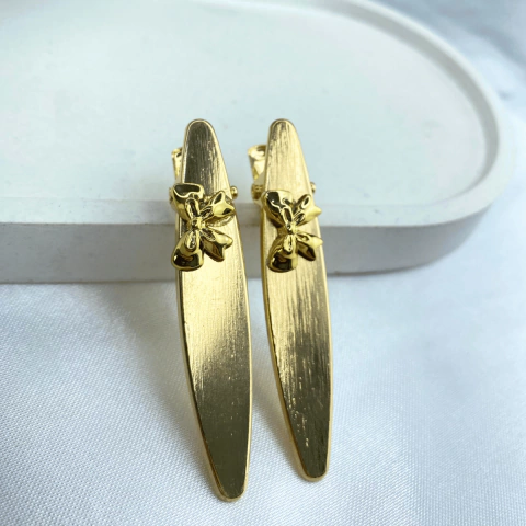 Bico de Pato de Metal Prancha com Laço - Val Acessorios