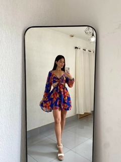 Vestido Feminino Curto Manga Longa - loja online