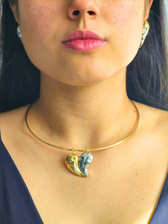 Conjunto Colar e Brinco Bijuterias Moda Feminina Aço Inoxidavel Aro - loja online