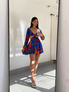 Vestido Feminino Curto Manga Longa - DeBrasiliaStore