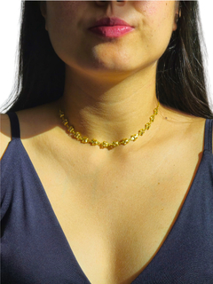 Colar Chocker Folheados a Ouro Borboleta - comprar online