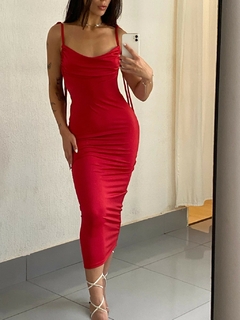 Vestido Longo Tubinho Colado Costas Abertas - DeBrasiliaStore