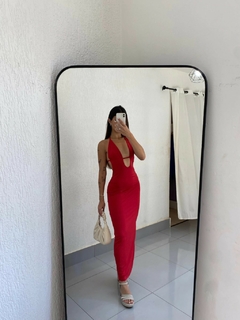 Vestido de Festa Feminino Longo Justo Elegante - loja online