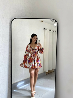 Imagem do Vestido Feminino Curto Manga Longa