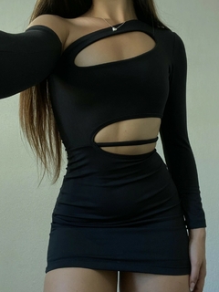 Imagem do Vestido Curto Tubinho Manga Longa