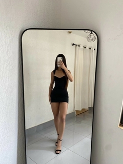 Vestido Curto Tubinho Manga Com Alça na internet