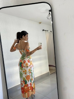 Vestido Feminino Longo com Fenda - DeBrasiliaStore
