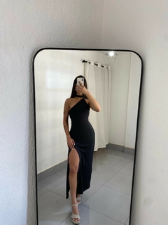 Vestido de Festa Feminino Longo Justo Elegante com Fenda - comprar online