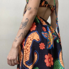Vestido Tomara que Caia Longo com Recorte