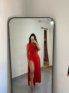 Vestido de Festa Feminino Longo Justo Elegante com Fenda - loja online