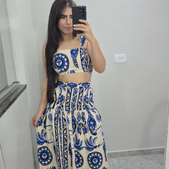 Conjunto Cropped e Saia longa - DeBrasiliaStore