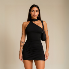 Vestido de Festa Tubinho Colado Curto Decotado Elegante - comprar online