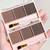 Conjunto de pó para sobrancelhas de 3 cores com pincel - Conjunto de maquiagem versátil de contorno natural, tridimensional e de longa duração