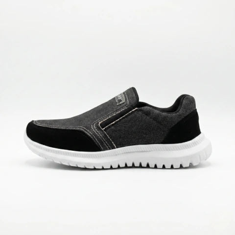 Zapatilla elastizada gris