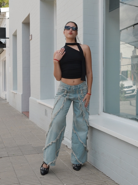 Wide Leg Recortes Desflecados - comprar online