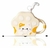 TAZA ANIMADA DE GATITO COLOR CREMA CON SORBETE