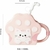 TAZA ANIMADA DE GATITO COLOR ROSA CON SORBETE