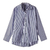 Clássico listrado mulher primavera outono blusas camisa senhora longa lanterna manga gola solta blusas topos