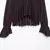 Willshela moda feminina marrom volta arco rendas até babados plissado pulôver blusa vintage o pescoço feminino chique senhora camisas - loja online