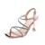 Sandálias de ouro prateado elegante designer de moda strass 2025 verão novos sapatos de salto médio vestido mulher festa sexy saltos stiletto - comprar online