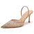 Novo verão sandálias femininas strass malha brilhante calçado de salto alto elegante estilingue apontou deslizamento em festa senhora bombas sapatos - comprar online
