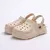 Tamancos de plataforma grossa sapatos para mulheres fundo grosso antiderrapante sandálias de praia mulher verão 2024 moda cunhas sandálias eva chinelo - comprar online