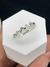 Anel folhas com zircônia