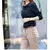 Primavera nova contraste retalhos camisa topos manga longa polo magro all-match blusa elegante moda feminina roupas - MERAKI