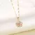 Colares de pingente de aço inoxidável para mulheres, bonito romântico rosa Sakura, moda coreana, feminino Sexy Clavícula Cadeia, presente da jóia - comprar online