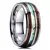 Anel Masculino Importado com Incrustação de Meteorito e Abalone – Elegância Cósmica | Trend Models - Trend Models