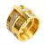 Anel Feminino de Três Camadas com Algarismos Romanos e Cristais – Um Luxo Inesquecível para o Dia dos Namorados - comprar online