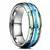 Imagem do Anel Masculino Importado com Incrustação de Meteorito e Abalone – Elegância Cósmica | Trend Models