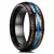 Imagem do Anel Masculino Importado com Incrustação de Meteorito e Abalone – Elegância Cósmica | Trend Models