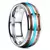 Anel Masculino Importado com Incrustação de Meteorito e Abalone – Elegância Cósmica | Trend Models na internet