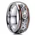 Anel Masculino Importado com Incrustação de Meteorito e Abalone – Elegância Cósmica | Trend Models - Trend Models
