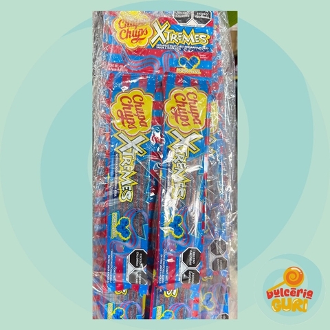 CHUPA CHUPS XTREMES MORA AZUL TIRA CON 8 PZS. - comprar en línea