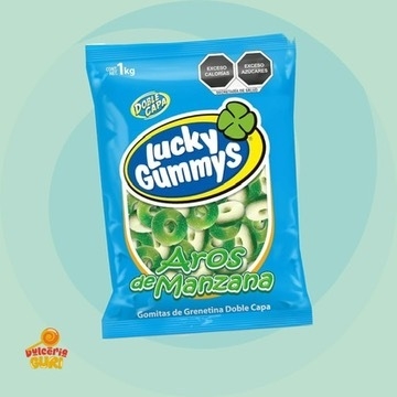 Gomitas aros de manzana lucky gummys