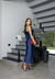 Vestido Allegra Marinho - Tecido Prada - loja online