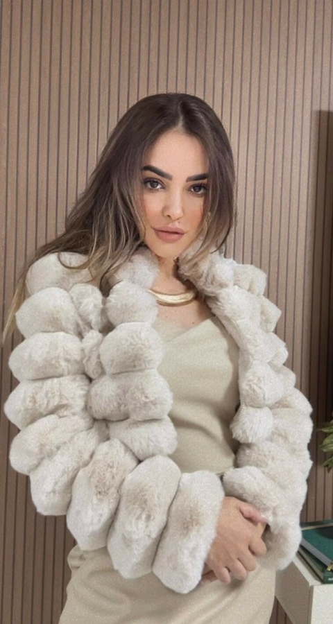 Casaco Inverno Aveludado com Capuz Removível - comprar online