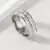 Anel de Casal em Aço Inoxidável com Zircônia Elegante - loja online