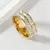 Anel de Casal em Aço Inoxidável com Zircônia Elegante - loja online