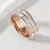 Anel de Casal em Aço Inoxidável com Zircônia Elegante na internet