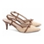 Sandália Feminina Salto Fino 6cm Napa Caramelo e Bege com - Fascinova