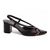 Sandália Feminina Salto Médio 6cm Napa Preto com Verniz On