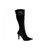 Bota Feminina Napa Preto com Zíper, Fivelas Pratas e Salto - comprar online