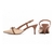 Sandália Feminina Salto Fino 6cm Napa Caramelo e Bege com - comprar online