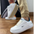 Nike Air Force - Branco Bordado Laranja Lavell - HEKKETOR