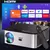Imagen de Proyector Horlat de 1600 lúmenes para exteriores, 1080P, Full HD, vídeo 4K, Wi