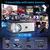 Proyector Horlat de 1600 lúmenes para exteriores, 1080P, Full HD, vídeo 4K, Wi en internet